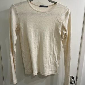 Brandy Melville cream heart long sleeve
